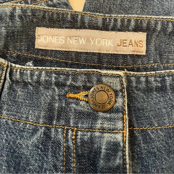 Jones New York Jeans Patchwork Stitching Capri Jeans Size 6 - Picture 4 of 7